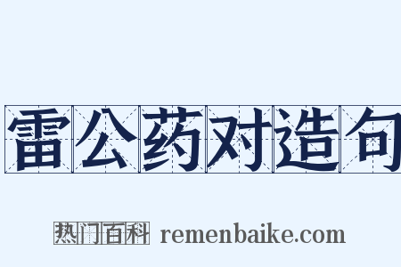 雷公药对造句是什么意思的图片
